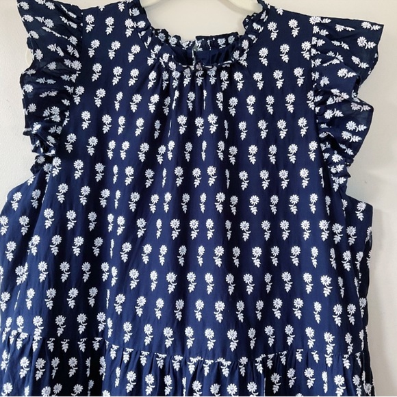 J. Crew Tiered Cotton Voile Dress in Floating Sunflowers - Picture 2 of 6